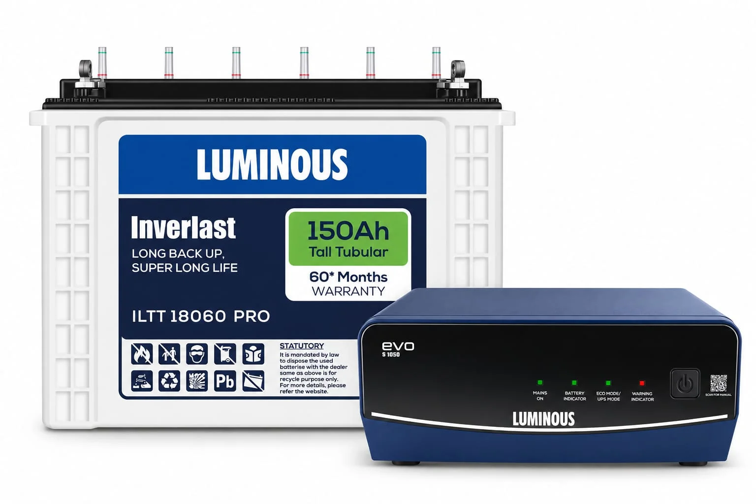 Luminous Inverlast ILTT 18660 Pro + Evo S 1050